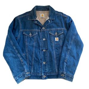 Carhartt denim jacket with sherpa liner